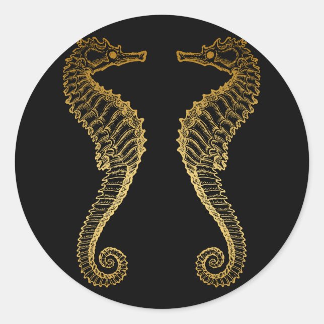 Autocollant Golden Seahorse (Devant)
