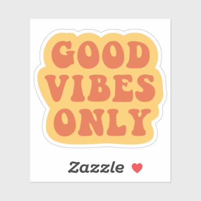 Autocollant Good Vibes uniquement (Feuille)