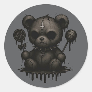 Autocollant gothique Teddy Bear
