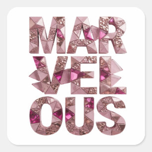 Autocollant graphique rose joyeux MARVELOUS