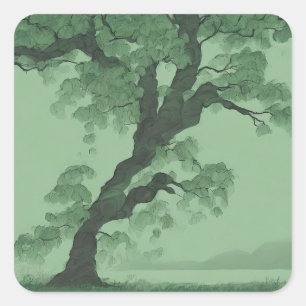 Autocollant Green Bonsai Tree