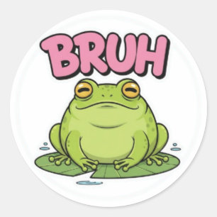 Autocollant Grenouille Bruh Mignon Grenouille Impa