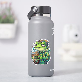 Autocollant Grenouille Café Chaotique