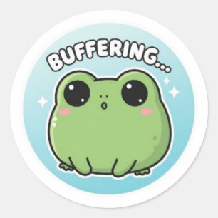 Autocollant Grenouille en Tampon Grenouille Mignon