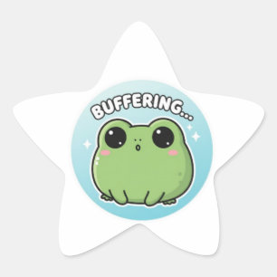Autocollant Grenouille en Tampon Grenouille Mignon