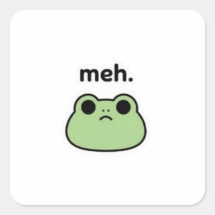 Autocollant Grenouille Meh Mignon Grenouille Ennuy