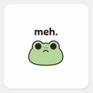 Autocollant Grenouille Meh Mignon Grenouille Ennuy