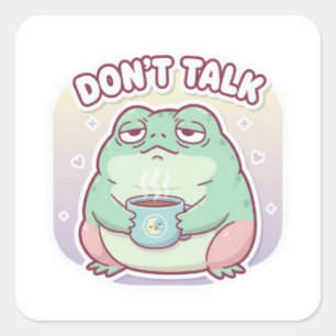 Autocollant Grenouille Ne Parle Pas M Café Grenoui