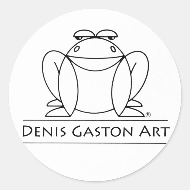 Autocollant grenouille pour Denis Gaston Art (Devant)