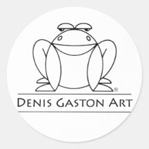 Autocollant grenouille pour Denis Gaston Art