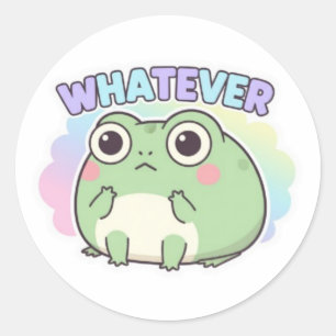 Autocollant Grenouille Quoi Qu'il En Soit Mignonne