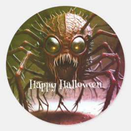 Autocollant Halloween Monstre Rouge