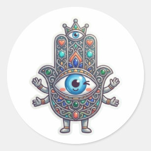Autocollant Hamsa Mignon Amazigh Marocain Kawaii M
