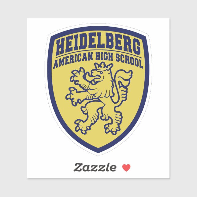 Autocollant Heidelberg American High School (Feuille)