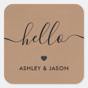 Autocollant Hello, Étiquettes de cadeaux pour tout