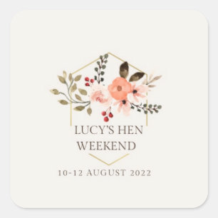 Autocollant Hen/Bachelorette entièrement personnal