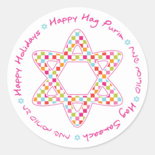 Autocollant heureux de purim