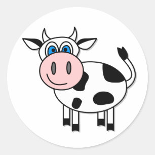 Autocollant heureux de vache - personnalisable !