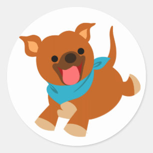 Autocollant heureux mignon de Staffie de bande