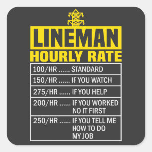 Autocollant horaire de Lineman Funny