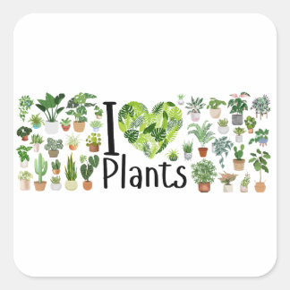 Autocollant I Heart Plants