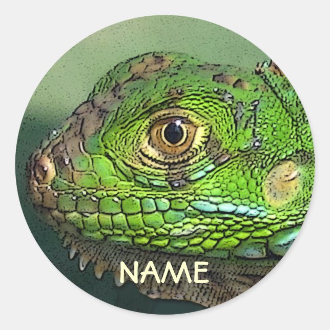 Autocollant Iguana personnalisé (Devant)