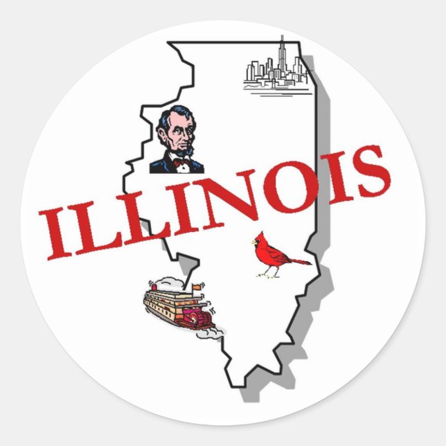 Autocollant Illinois (Devant)