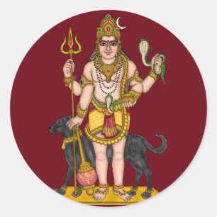 Autocollant Imperméable Brillant Seigneur Bhairava