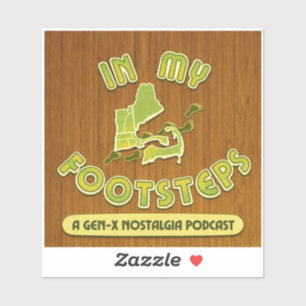 Autocollant In My Footsteps Podcast Variante #2