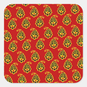 autocollant indien de tissu