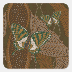 Autocollant indigène de machaon