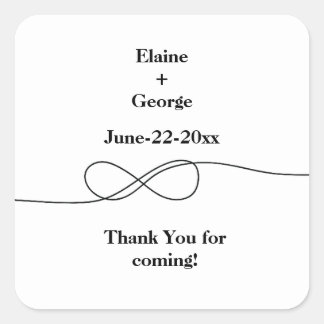 Autocollant infini blanc et noir