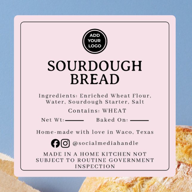 Autocollant Ingrédient Pain de Campagne au Levain  (Créateur téléchargé)