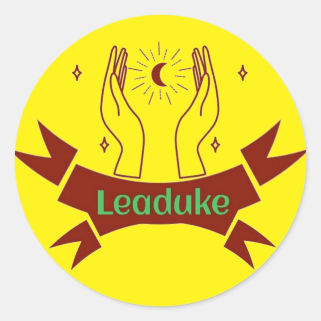 Autocollant jaune Leaduke Moon (Devant)