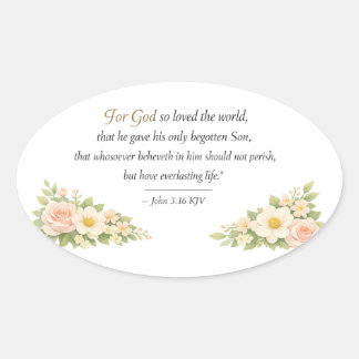 Autocollant Jean 3:16 KJV •