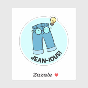 Autocollant Jean-ious Denim Pants Pun Die-Cut