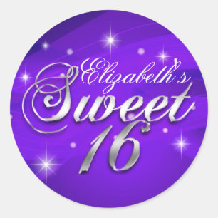 Autocollant Jolies Paillettes Violettes Sweet Sixt