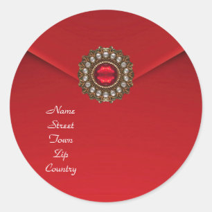 Autocollant Joyau Velours Rouge