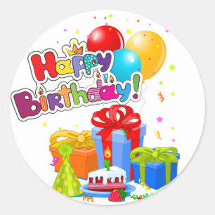 Autocollant Joyeux Anniversaire