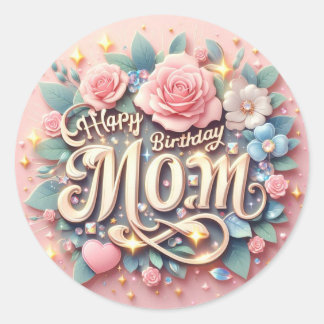 Autocollant Joyeux Anniversaire Maman