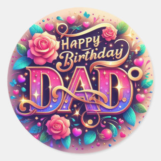 Autocollant Joyeux Anniversaire Papa