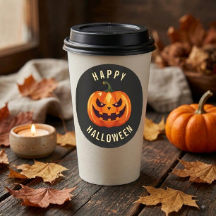 Autocollant Joyeux Halloween - Citrouille Fantomat