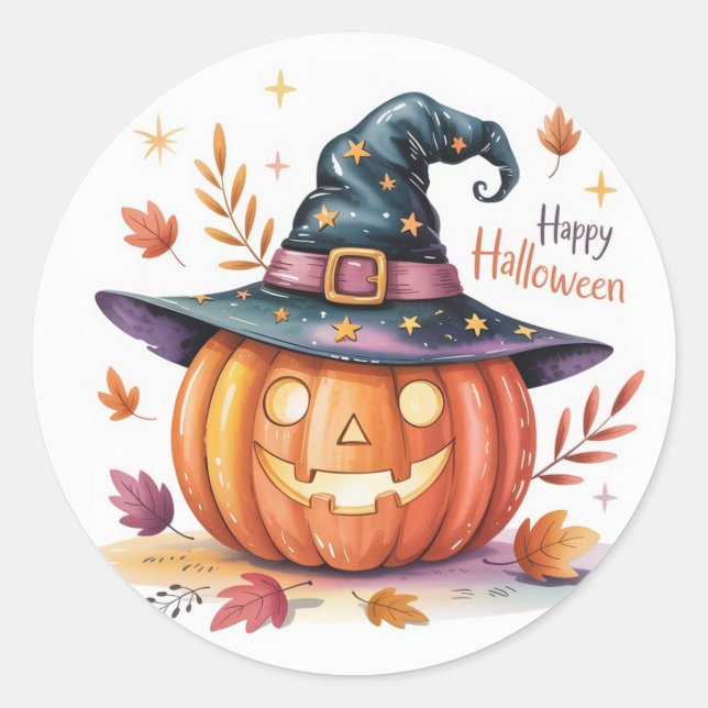 Autocollant Joyeux Halloween pour les entreprises (Devant)