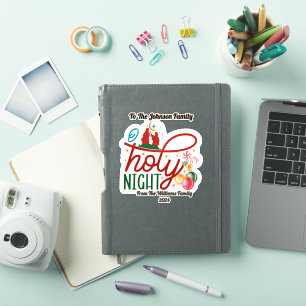 Autocollant Joyeux Noël pour la Sainte Nuit