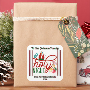 Autocollant Joyeux Noël pour la Sainte Nuit