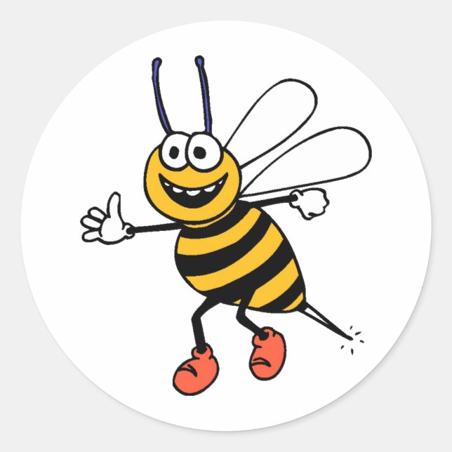 Autocollant joyeux pour abeille (Devant)