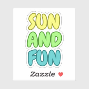 Autocollant Kiss-Cut Sun And Fun