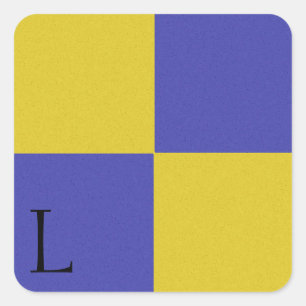 Autocollant L d'alphabet de drapeau de signal