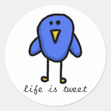 autocollant "la vie est un tweet"