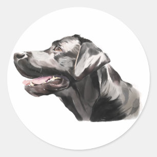 Autocollant Labrador Retriever, Peinture à l'aquar